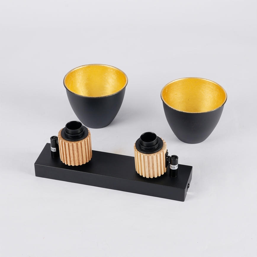 Brilagi - Точково осветително тяло ODENSE 2xE14/10W/230V каучуково дърво/черно