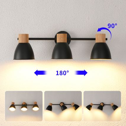 Brilagi - Точково осветително тяло ODENSE 3xE14/10W/230V дърво/черно