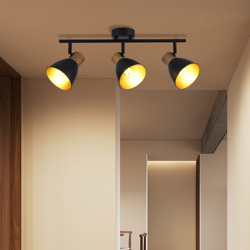 Brilagi - Точково осветително тяло ODENSE 3xE14/10W/230V дърво/черно