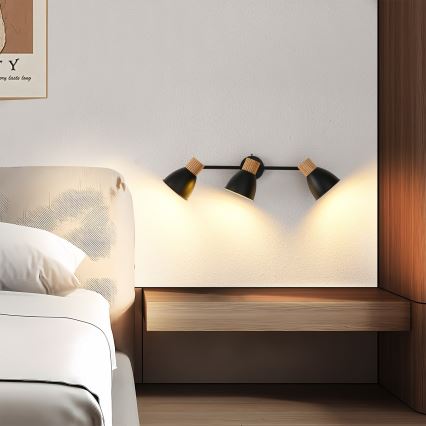 Brilagi - Точково осветително тяло ODENSE 3xE14/10W/230V каучуково дърво/черно