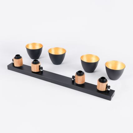 Brilagi - Точково осветително тяло ODENSE 4xE14/10W/230V дърво/черно