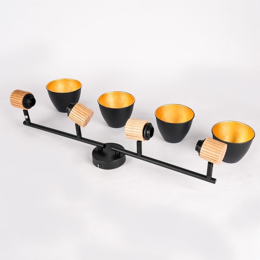 Brilagi - Точково осветително тяло ODENSE 4xE14/10W/230V каучукова дървесина/черно