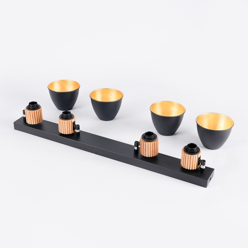 Brilagi - Точково осветително тяло ODENSE 4xE14/10W/230V каучуково дърво/черно