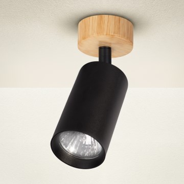 Brilagi - Точково осветително тяло SELE 1xGU10/30W/230V черно/дъбов декор