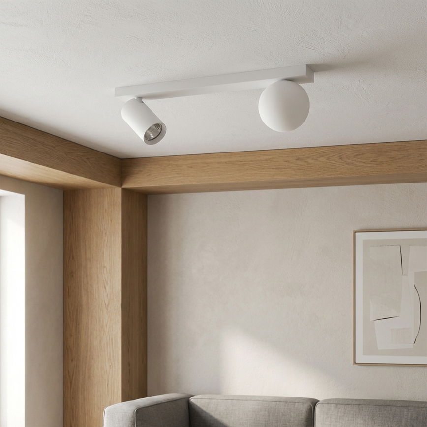Brilagi - Точково осветително тяло SELE BALL 1xGU10/30W/230V + 1xG9/10W бяло