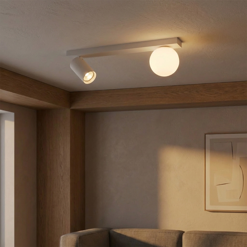 Brilagi - Точково осветително тяло SELE BALL 1xGU10/30W/230V + 1xG9/10W бяло