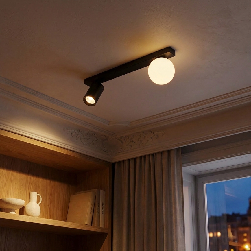 Brilagi - Точково осветително тяло SELE BALL 1xGU10/30W/230V + 1xG9/10W черно