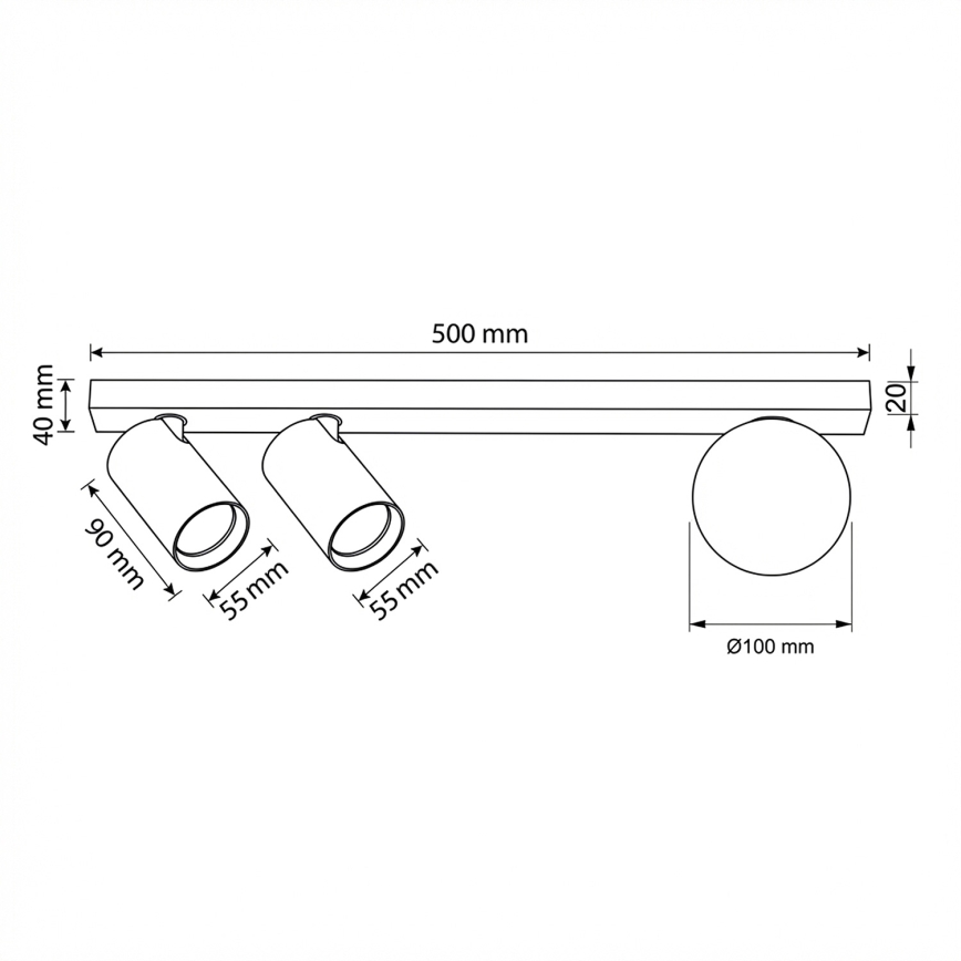 Brilagi - Точково осветително тяло SELE BALL 2xGU10/30W/230V + 1xG9/10W бежово