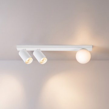 Brilagi - Точково осветително тяло SELE BALL 2xGU10/30W/230V + 1xG9/10W бяло
