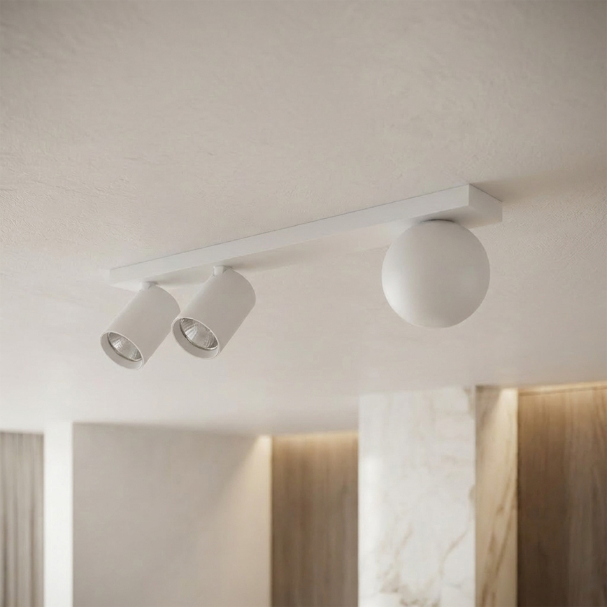 Brilagi - Точково осветително тяло SELE BALL 2xGU10/30W/230V + 1xG9/10W бяло