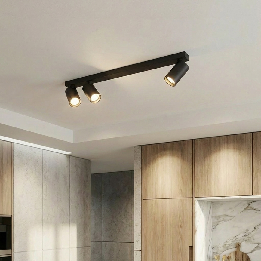 Brilagi - Точково осветително тяло SELE LONG 3xGU10/30W/230V черно