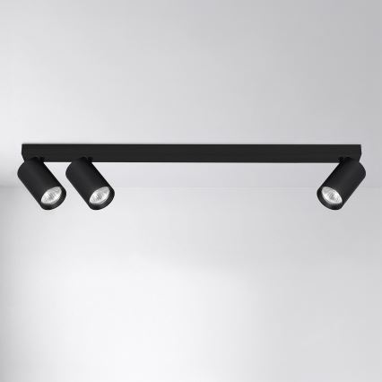 Brilagi - Точково осветително тяло SELE LONG 3xGU10/30W/230V черно