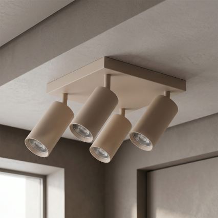 Brilagi - Точково осветително тяло SELE SQUARE 4xGU10/30W/230V бежово