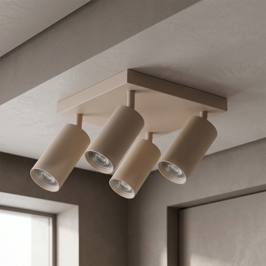 Brilagi - Точково осветително тяло SELE SQUARE 4xGU10/30W/230V бежово