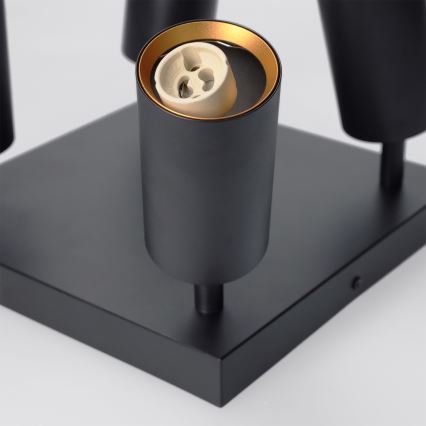 Brilagi - Точково осветително тяло SELE SQUARE 4xGU10/30W/230V черно/златно