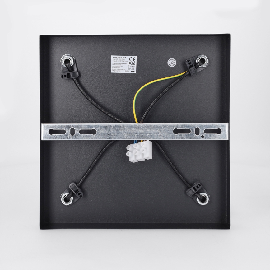 Brilagi - Точково осветително тяло SELE SQUARE 4xGU10/30W/230V черно/златно