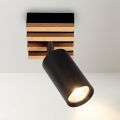 Brilagi - Точково осветително тяло SELE WOOD 1xGU10/30W/230V черно/дърво