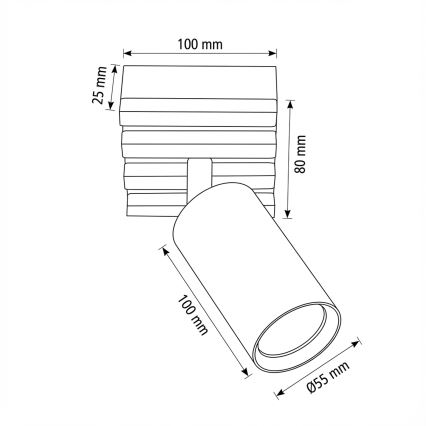 Brilagi - Точково осветително тяло SELE WOOD 1xGU10/30W/230V черно/дърво