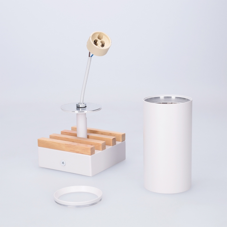Brilagi - Точково осветително тяло SELE WOOD ACOUSTIC 1xGU10/30W/230V бяло/дърво