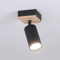 Brilagi - Точково осветително тяло SELE WOOD ACOUSTIC 1xGU10/30W/230V черно/дърво