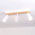 Brilagi - Точково осветително тяло SELE WOOD ACOUSTIC 3xGU10/30W/230V бяло/дърво
