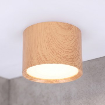 BRILAGI - Точково осветително тяло за баня SMOOTH 1xGX53/15W/230V 60x82 mm в дъбов декор IP54