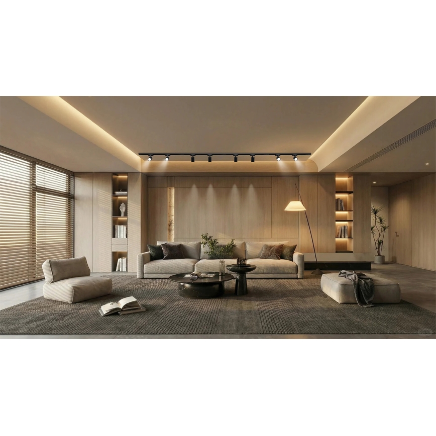 Brilagi - Точково осветително тяло за релсова система HUSKY 8xGU10/10W/230V, черно