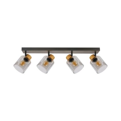 Brilagi - Точково осветително тяло HYGGE 4xE14/15W/230V черно/димно