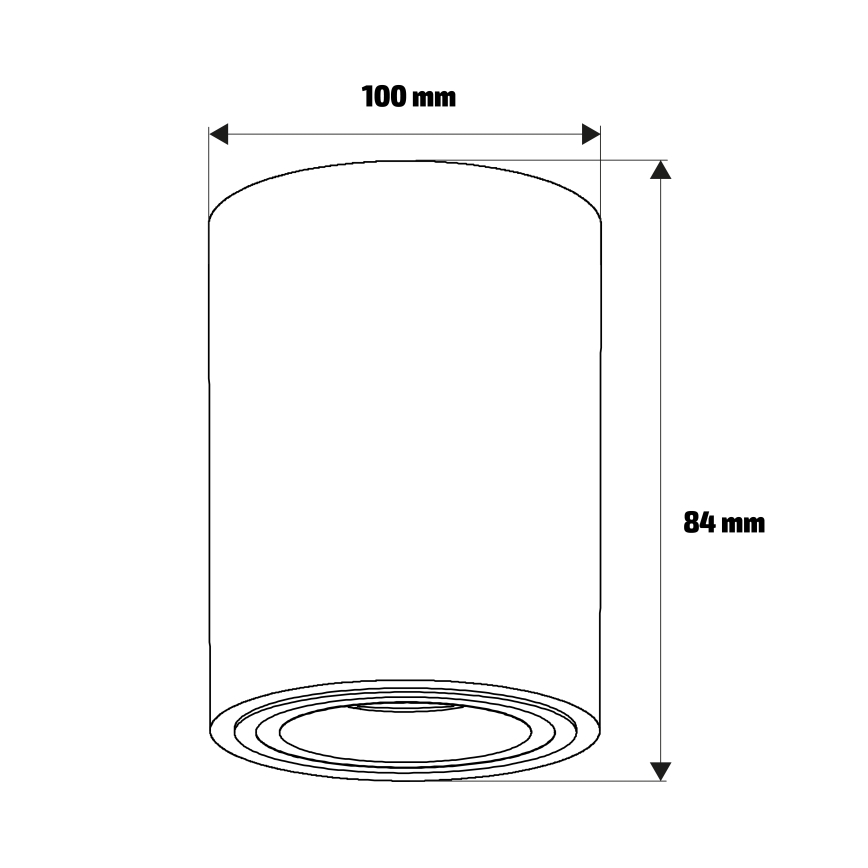 Brilagi - Точково осветително тяло MIA 1xGU10/30W/230V 100x80 mm бежово