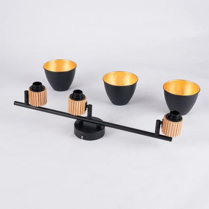 Brilagi - Точково осветително тяло ODENSE 3xE14/10W/230V каучуково дърво/черно