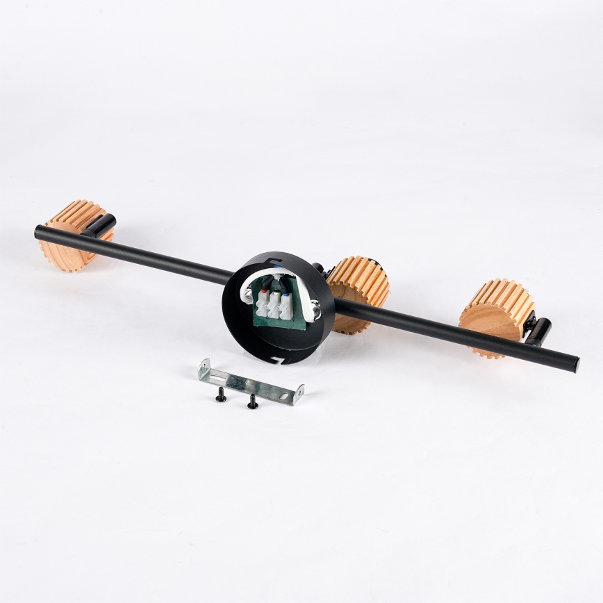 Brilagi - Точково осветително тяло ODENSE 3xE14/10W/230V каучуково дърво/черно