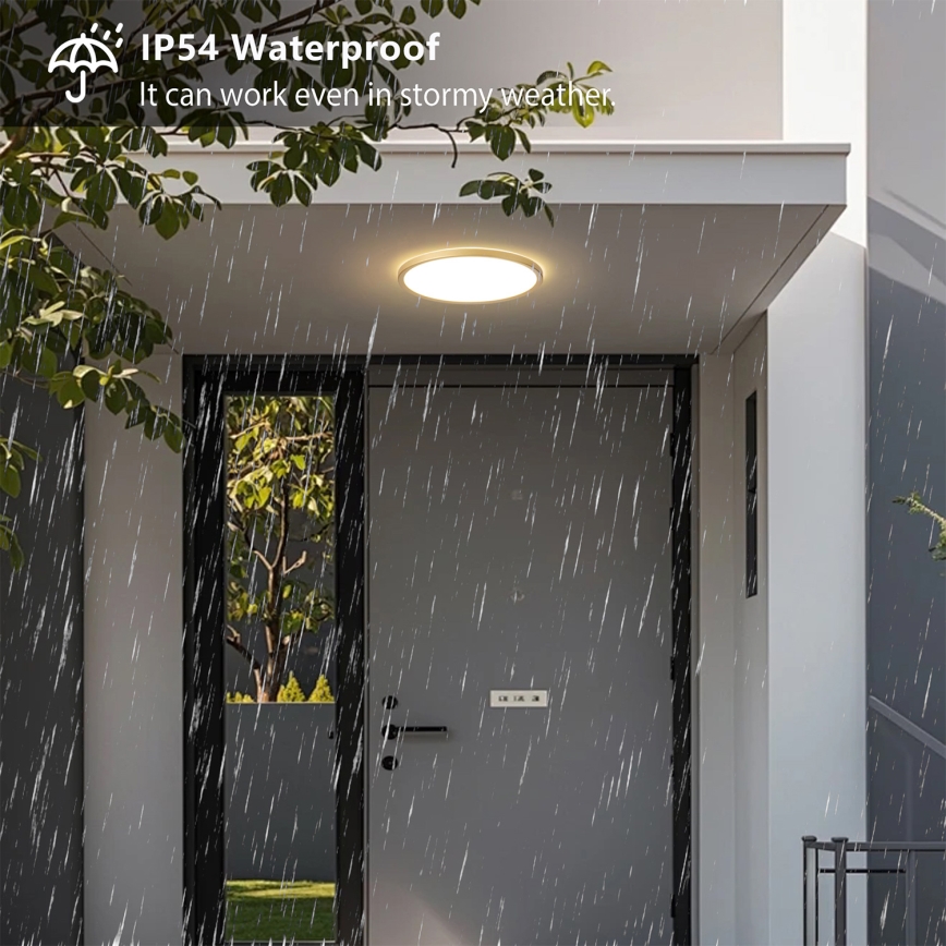 Brilagi - LED таванно осветително тяло за баня ULTRA SLIM LED/18W/230V Ø30 см, златисто, IP54