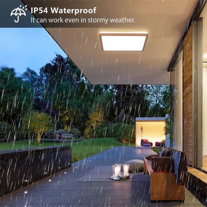 Brilagi - LED таванно осветително тяло за баня ULTRA SLIM LED/24W/230V 42x42 cm розово злато IP54