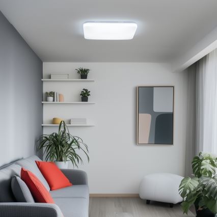 Brilagi - Умен димируем таванен LED плафон 36W/230V 53x53 см 3000-6000K Wi‑Fi Tuya Beacon + дистанционно управление