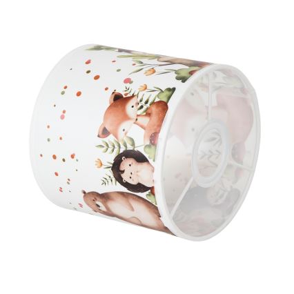Brilagi - Универсален абажур BOBO E27 Ø 15 см бял/с животински мотиви