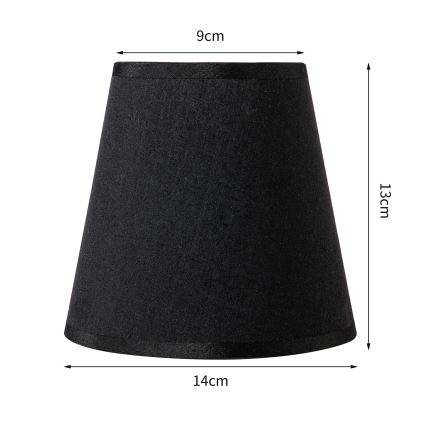 Brilagi - Универсален абажур NUBILA E27 13x9 см черен