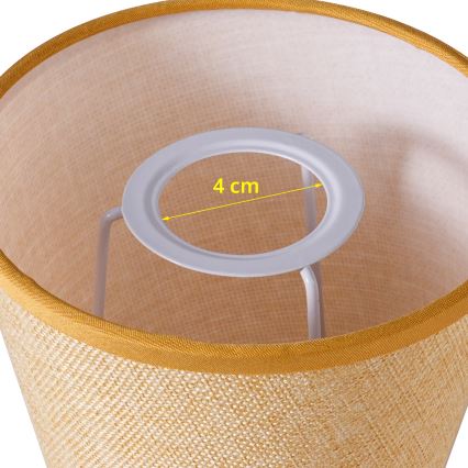 Brilagi - Универсален абажур NUBILA E27 13x9 см светлокафяв