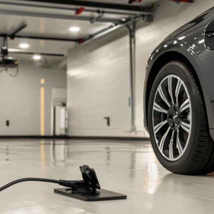 Brilagi - Вградена подова двойна розетка за външна употреба IP55, черна, правоъгълна