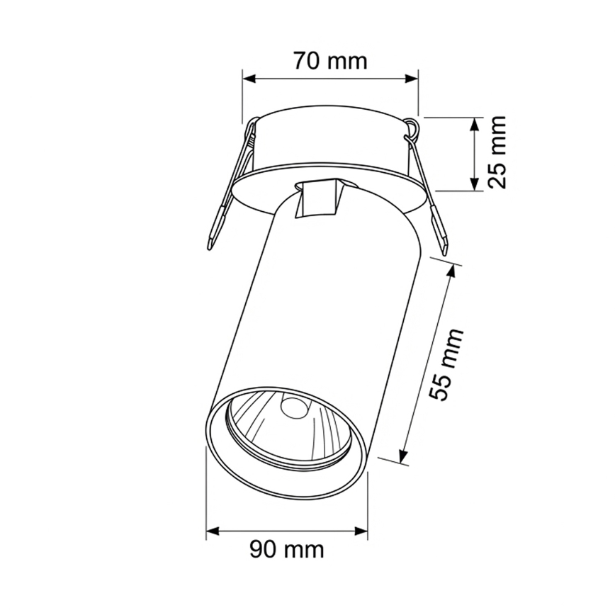 Brilagi - Вградено осветително тяло SELE 1xGU10/30W/230V черно