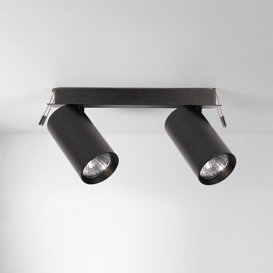 Brilagi - Вградено осветително тяло SELE 2xGU10/30W/230V черно