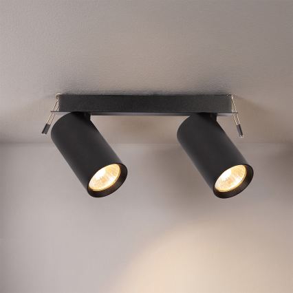 Brilagi - Вградено осветително тяло SELE 2xGU10/30W/230V черно
