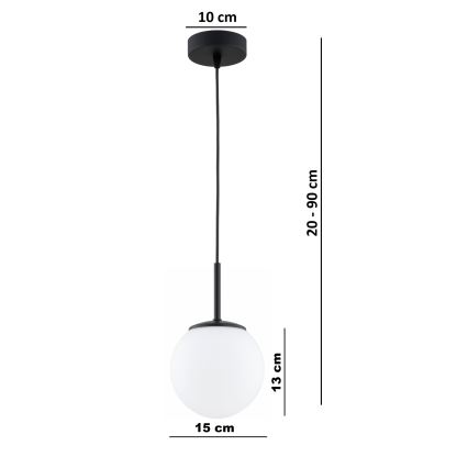 Brilagi - Висяща лампа MILO на кабел 1xE27/60W/230V черна