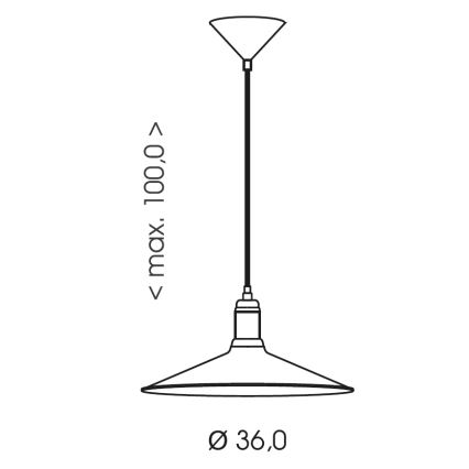 Brilagi - Висяща лампа на кабел FORGE 1xE27/60W/230V Ø 36 см, кафява