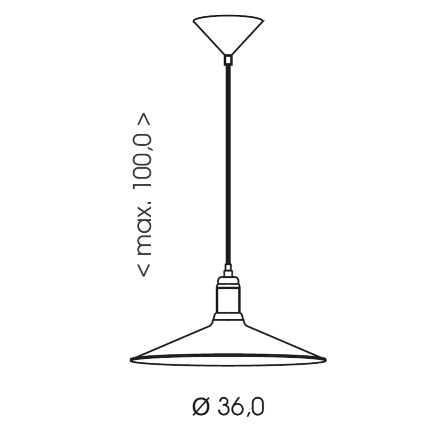 Brilagi - Висяща лампа на кабел FORGE 1xE27/60W/230V Ø 36 см, кафява