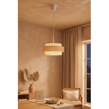 Brilagi - Висяща лампа на кабел SPACE 1xE27/60W/230V диаметър 40 см бежова/кремава