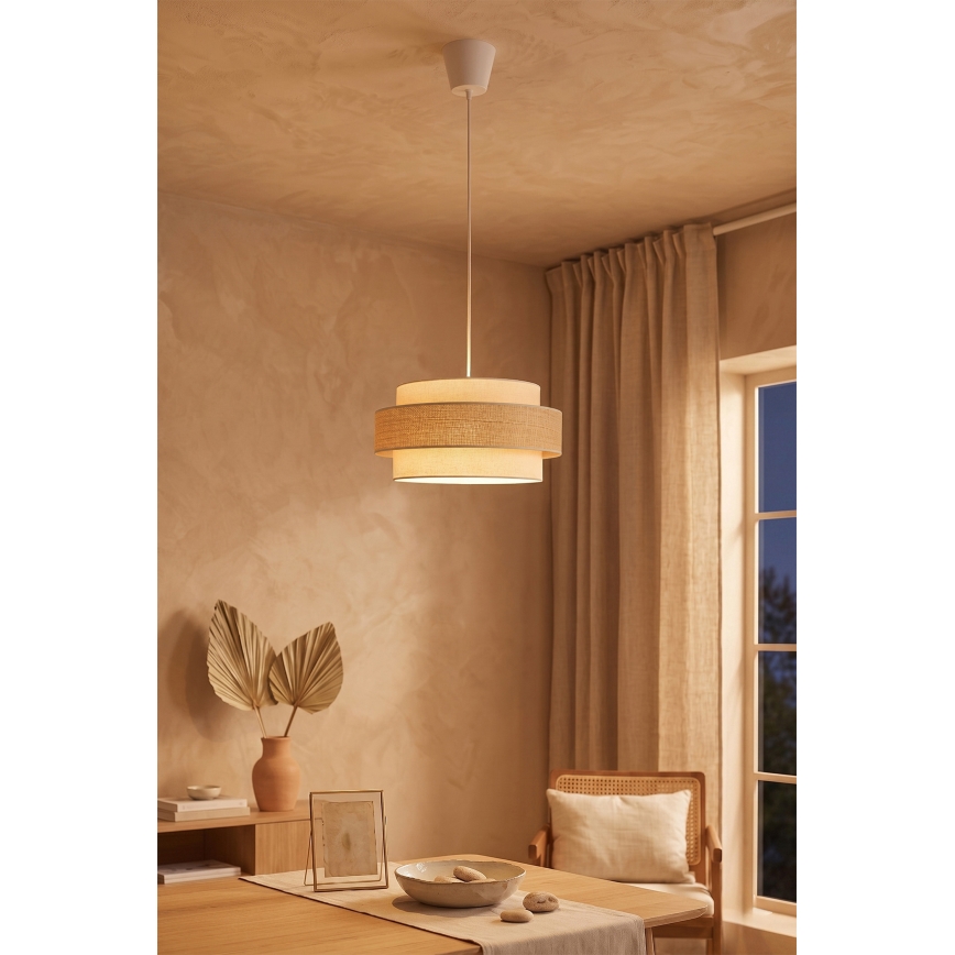 Brilagi - Висяща лампа на кабел SPACE 1xE27/60W/230V диаметър 40 см бежова/кремава