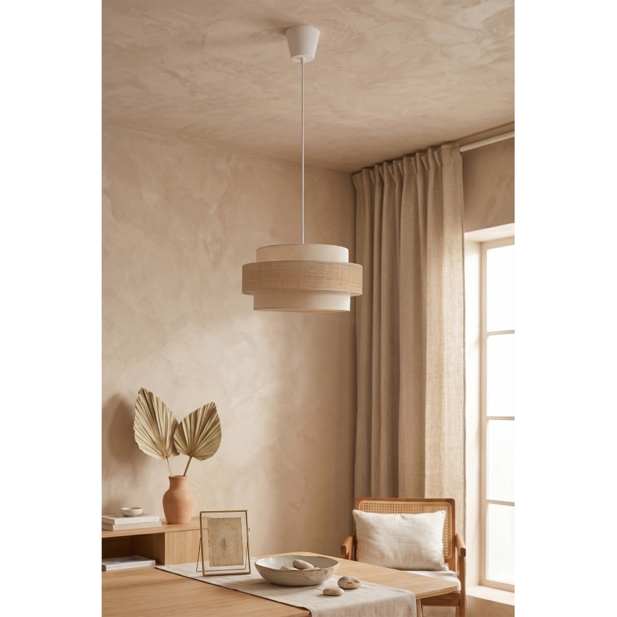 Brilagi - Висяща лампа на кабел SPACE 1xE27/60W/230V диаметър 40 см бежова/кремава