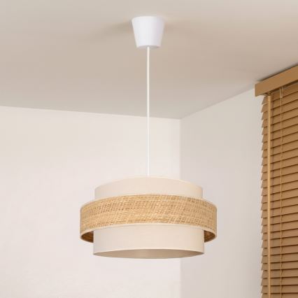 Brilagi - Висяща лампа на кабел SPACE 1xE27/60W/230V диаметър 40 см бежова/кремава
