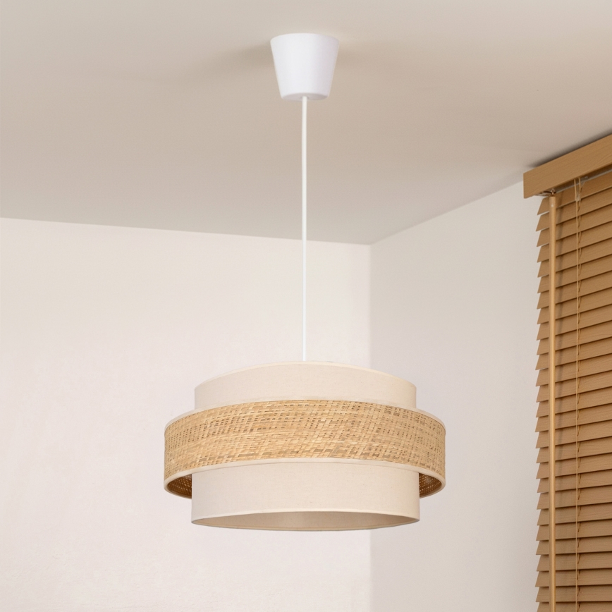 Brilagi - Висяща лампа на кабел SPACE 1xE27/60W/230V диаметър 40 см бежова/кремава