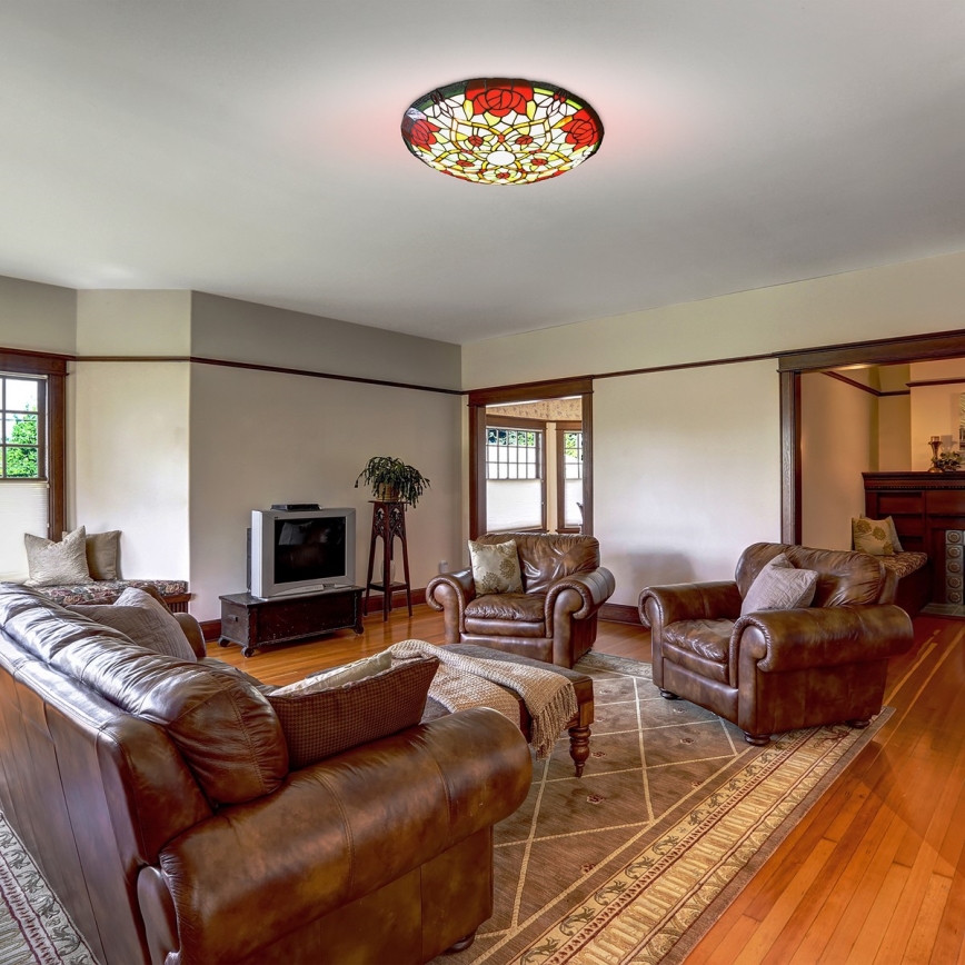 Brilagi - витражен таванен плафон в стил Tiffany GARLAN 2xE27/60W/230V